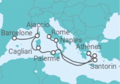 Itinéraire -  France, Italie, Grèce - Royal Caribbean