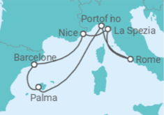 Itinéraire -  France, Italie, Espagne - Celebrity Cruises
