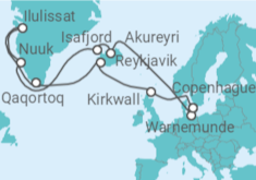 Itinéraire -  Allemagne, Islande, Groenland, Royaume-Uni - MSC Croisières