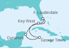 Itinéraire -  États-Unis, Iles Caiman, Mexique - Celebrity Cruises