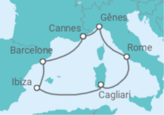 Itinéraire -  Italie, France, Espagne - MSC Croisières