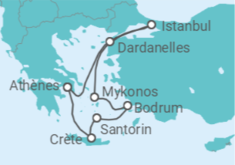 Itinéraire -  Grèce, Turquie - Costa Croisières