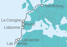 Itinéraire -  Iles Canaries et Madère - AIDA
