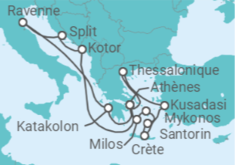Itinéraire -  Monténégro, Croatie, Italie, Grèce, Turquie - Celestyal Cruises