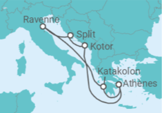 Itinéraire -  Monténégro, Croatie, Italie - Celestyal Cruises