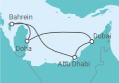 Itinéraire -  Qatar, Emirats Arabes Unis - MSC Croisières