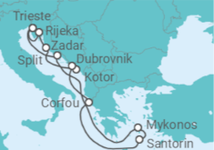Itinéraire -  Monténégro, Croatie, Grèce - Norwegian Cruise Line
