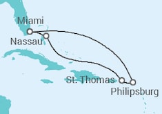 Itinéraire -  Saint Martin, Iles Vierges Américaines, Bahamas - Royal Caribbean