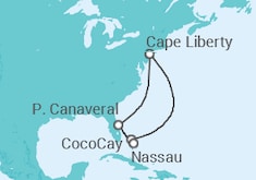 Itinéraire -  États-Unis, Bahamas - Royal Caribbean