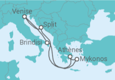 Itinéraire -  Italie, Grèce - MSC Croisières