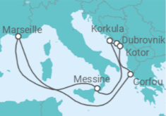 Itinéraire -  Trésors de l’Adriatique - CFC Compagnie Française de Croisières