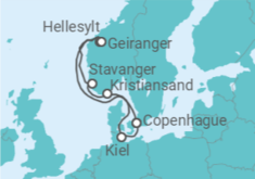 Itinéraire -  Norvège, Allemagne - Costa Croisières