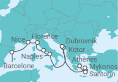 Itinéraire -  France, Italie, Monténégro, Croatie, Grèce - Celebrity Cruises