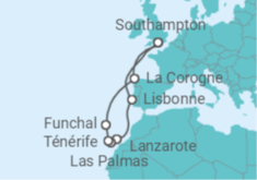 Itinéraire -  Iles Canaries et Madère - Royal Caribbean