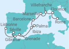 Itinéraire -  Italie, France, Espagne, Gibraltar - Norwegian Cruise Line