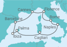 Itinéraire -  Italie, Espagne, France - Norwegian Cruise Line
