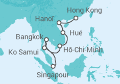 Itinéraire -  Vietnam, Thailande - Celebrity Cruises