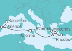 Itinéraire -  Grèce, Italie, Espagne - Royal Caribbean
