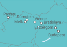 Itinéraire -  Le beau Danube Bleu, de Passau à Budapest (formule port/port) - CroisiEurope