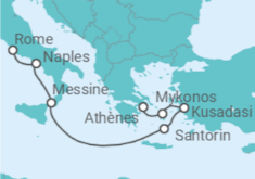Itinéraire -  Voyage de Rome à Athènes - Royal Caribbean