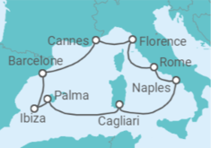 Itinéraire -  Espagne, Italie, France - Norwegian Cruise Line