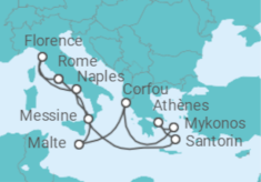 Itinéraire -  Grèce, Malte, Italie - Norwegian Cruise Line