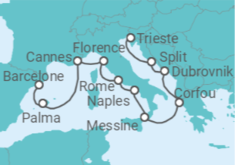 Itinéraire -  De Trieste (Italie) à Barcelone - Norwegian Cruise Line