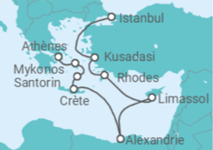 Itinéraire -  Turquie, Grèce, Israël - Norwegian Cruise Line