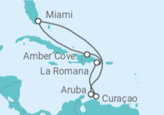 Itinéraire -  Aruba, Curaçao, République Dominicaine - Carnival
