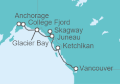 Itinéraire -  Alaska - Holland America Line