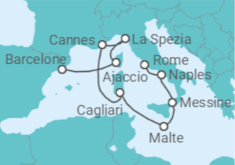 Itinéraire -  France, Italie, Malte - Celebrity Cruises