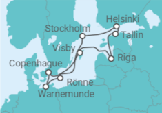 Itinéraire -  Suède, Lettonie, Estonie, Finlande, Danemark - MSC Croisières