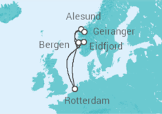 Itinéraire -  Norvège - Holland America Line