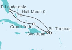 Itinéraire -  Bahamas, Porto Rico, Iles Vierges Américaines - Holland America Line