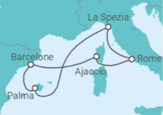 Itinéraire -  Italie, France, Espagne - AIDA