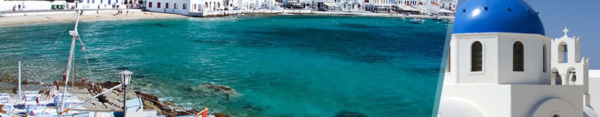 Mykonos et Santorin en avion et avec voiture de location