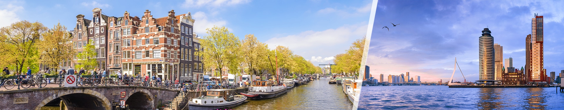 Amsterdam et Rotterdam en train
