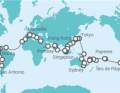 Itinéraire -  Tour du Monde 2026 Costa - Costa Croisières