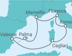Itinéraire -  Belle Méditerranée - MSC Croisières