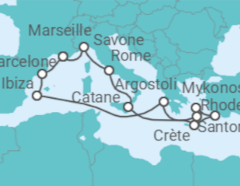 Itinéraire -  Italie, Grèce et Baléares - Costa Croisières