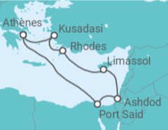 Itinéraire -  Grèce, Israël, Chypre - Celestyal Cruises