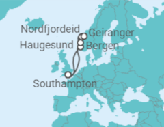 Itinéraire -  Norvège - Cunard