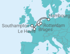 Itinéraire -  France, Belgique, Hollande, Allemagne - Cunard