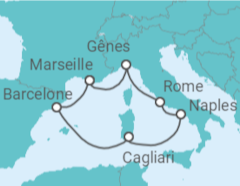 Itinéraire -  Éclat de la Méditerranée - Costa Croisières