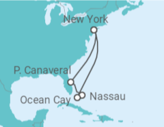 Itinéraire -  États-Unis, Bahamas - MSC Croisières