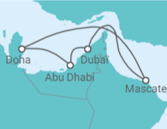 Itinéraire -  Emirats Arabes Unis, Qatar, Oman - Costa Croisières
