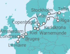 Itinéraire -  De Stockholm au Havre  - Norwegian Cruise Line