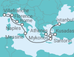 Itinéraire -  Turquie, Grèce et Italie - Norwegian Cruise Line