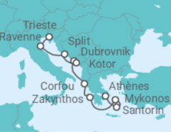 Itinéraire -  Merveilles d'Adriatique - Norwegian Cruise Line