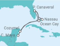 Itinéraire -  Bahamas, États-Unis, Mexique - MSC Croisières